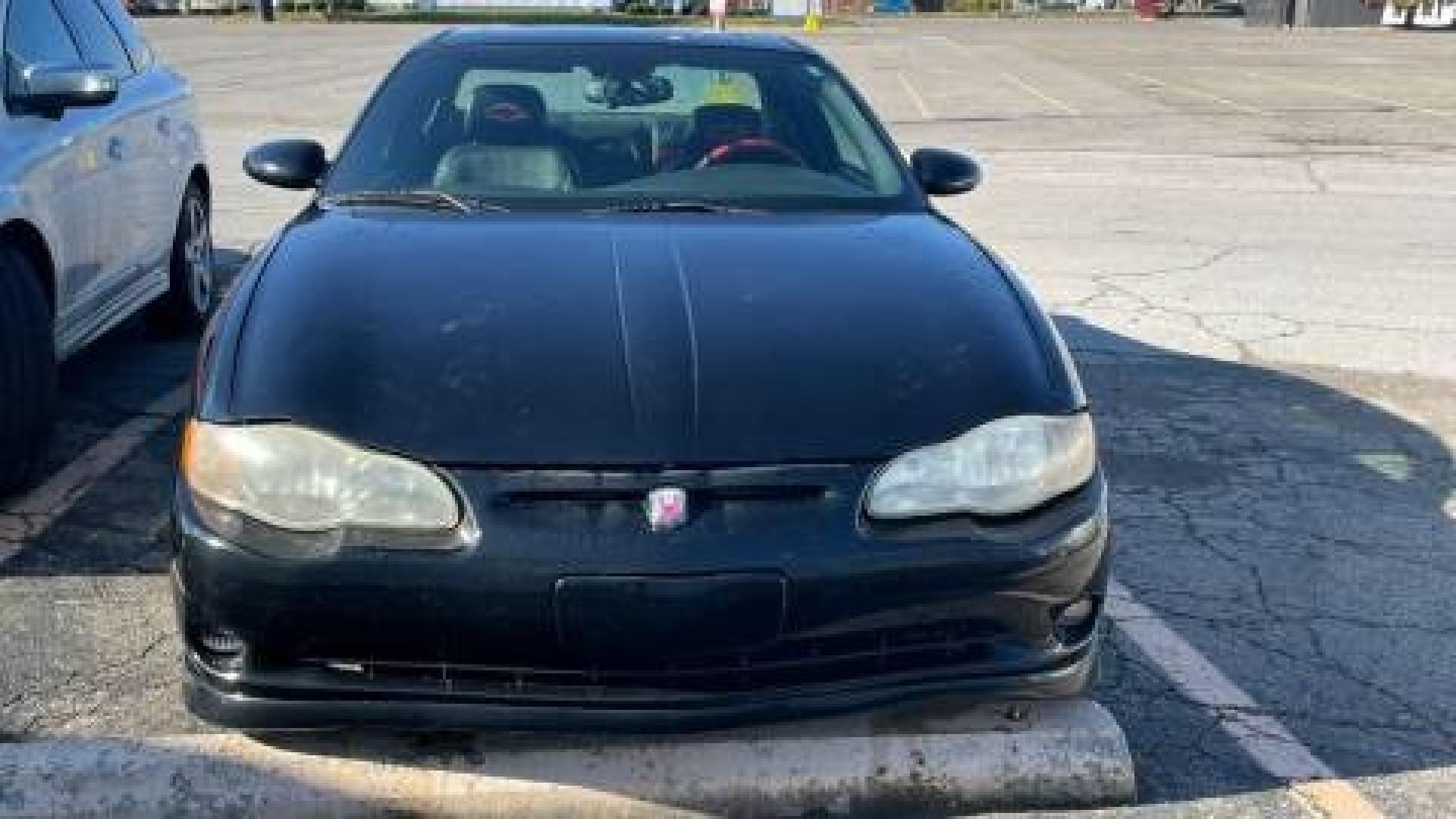 2004 BLACK /BLACK/RED Chevrolet Monte Carlo Supercharged SS (2G1WZ121049) with an 3.8L V6 OHV 12V SUPERCHARGER engine, 4-Speed Automatic Overdrive transmission, located at 2710A Westlane Rd., Indianapolis, IN, 46268, (317) 291-2000, 39.885670, -86.208160 - Photo#1